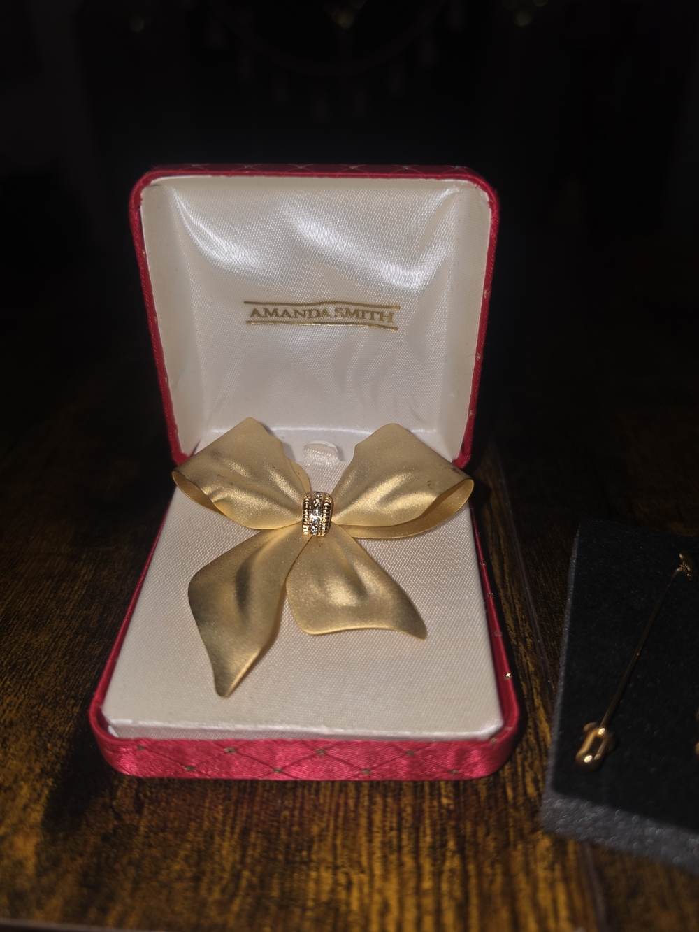 Amanda Smith Gold Bow Brooch Set | Vintage 1998 NIB